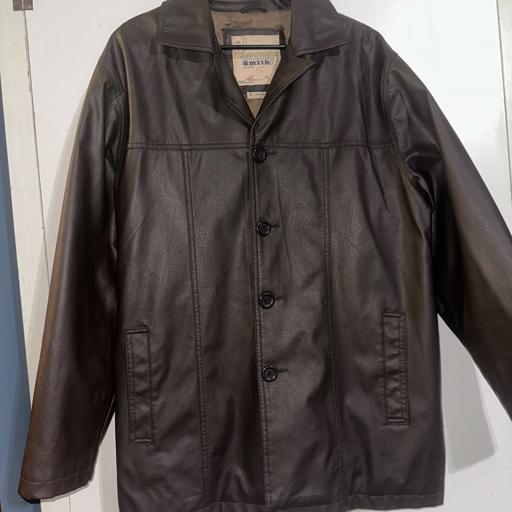 Smith Brown Leather Jacket for Men